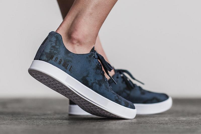 Women's Nobull Tie-Dye Canvas Trainers Navy | SG J2984P